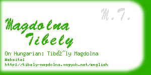 magdolna tibely business card